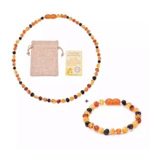 Collier d’ambre + bracelet d’ambre