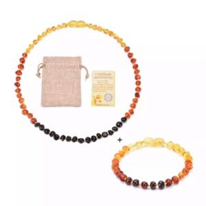 Collier d’ambre + bracelet d’ambre